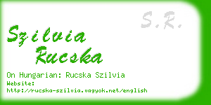 szilvia rucska business card